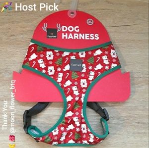 FuzzYard Holiday Red Polar Bear Dog Harness Size XL
